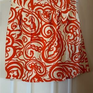 Merona Vibrant Red and White Mini Skirt